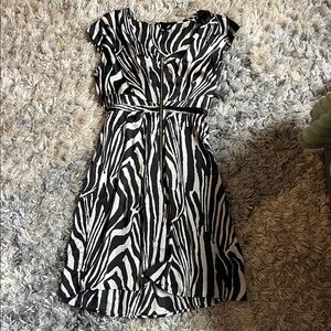 H&M Black and White Zebra Pattern Dress